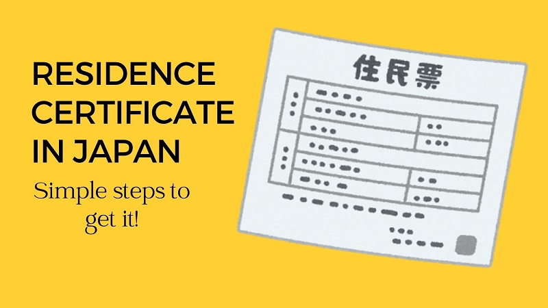 Residence Certificate in Japan | FAIR Study In Japan