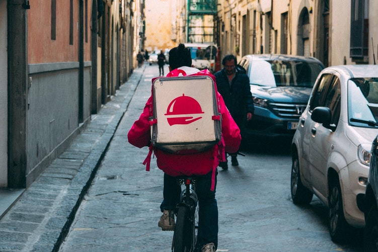 man,biking,delivery